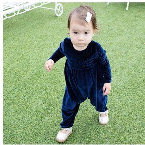 Pink Chicken Baby Girl Steph Velour Jumper (18-24M)